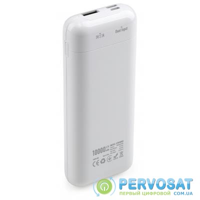 Батарея универсальная Vinga 10000 mAh glossy white (VPB1MWH)