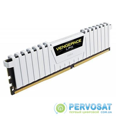 Модуль памяти для компьютера DDR4 16GB (2x8GB) 3200 MHz LPX White CORSAIR (CMK16GX4M2B3200C16W)