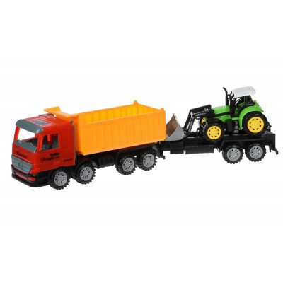 Машинка енерціонная Same Toy Super Combination Самоскид червоний з бульдозером 98-89Ut-1
