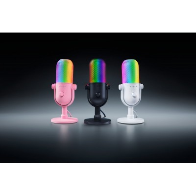 Мікрофон геймінговий Razer Seiren V3 Chroma, Uni, RGB, USB-A, 2м, білий