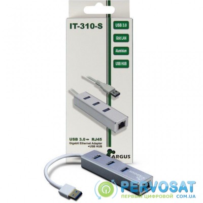 Переходник USB3.0 to RJ45 LAN 10/100/1000Mbps Argus (IT-310-S)