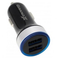 Зарядний пристрій Grand-X Black 2USB 5V/2.4A (CH-06) Зарядний пристрій Grand-X Black 2USB 5V/2.4A (CH-06)