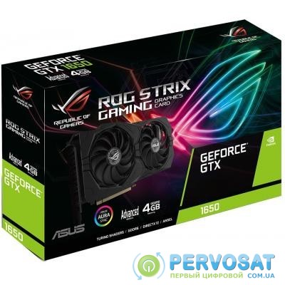 Видеокарта ASUS GeForce GTX1650 4096Mb ROG STRIX ADVANCED D6 GAMING (ROG-STRIX-GTX1650-A4GD6-GAMING)