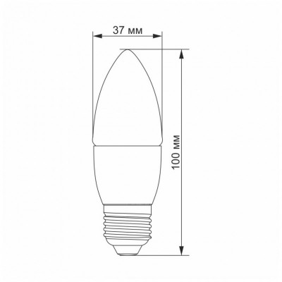 Лампочка VIDEX LED C37e 7W E27 4100K 220V (VL-C37e-07274)