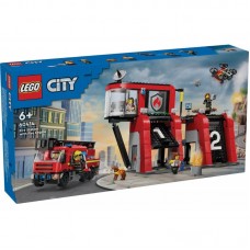 Конструктор LEGO City Пожежне депо з пожежною машиною Конструктор LEGO City Пожежне депо з пожежною машиною