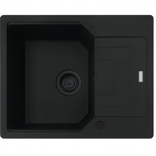 Мийка кухонна Franke Urban, фраграніт, прямокутник, з крилом, 620х500х220мм, чаша - 1, врізна, оборотна, UBG 611-62, чорний матовий