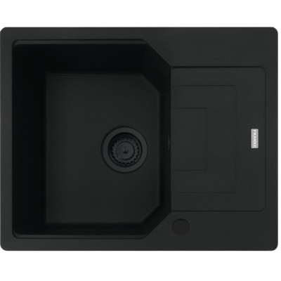 Мийка кухонна Franke Urban, фраграніт, прямокутник, з крилом, 620х500х220мм, чаша - 1, врізна, оборотна, UBG 611-62, чорний матовий