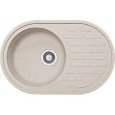 Мийка кухонна Franke Ronda, фраграніт, овал, з крилом, 770х500х200мм, чаша - 1, накладна, ROG 611, сахара