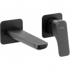 Змішувач для раковини Deante Hiacynt, прихованого монтажу,  довж. виливу - 182мм, , 1важіль, чорний