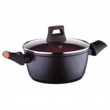 Каструля Ardesto Terra Nature, скляна кришка, 2.8 л,помаранчевий/ коричневий, алюміній Каструля Ardesto Terra Nature, скляна кришка, 2.8 л,помаранчевий/ коричневий, алюміній