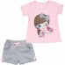 Набор детской одежды Breeze с девочкой (12485-86G-pink)