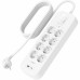 Подовжувач-фільтр мережевий Belkin 8хТип F, 3x1.5мм кв, 16А, USB-A/USB-C 18Вт, з захистом від перенапруги, 2м, білий Подовжувач-фільтр мережевий Belkin 8хТип F, 3x1.5мм кв, 16А, USB-A/USB-C 18Вт, з захистом від перенапруги, 2м, білий