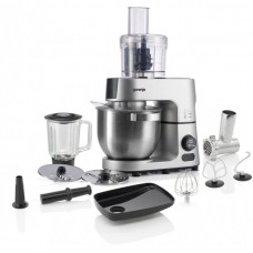 Кухонна машина Gorenje 1500Вт, дисплей, чаша-метал, корпус-метал+пластік, насадок-7, сріблястий
