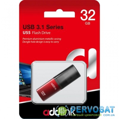 USB флеш накопитель AddLink 32GB U55 Red USB 3.0 (ad32GBU55R3)