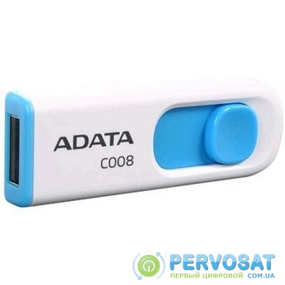USB флеш накопитель ADATA 64GB C008 White+Blue USB 2.0 (AC008-64G-RWE)
