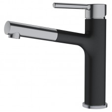 Змішувач для кухні Franke Centro, довж.виливу - 216мм, витяжний, 1важіль, онікс