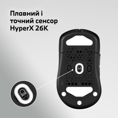 Миша HyperX Pulsefire SAGA PRO, RGB, USB-A/WL/BT, чорний