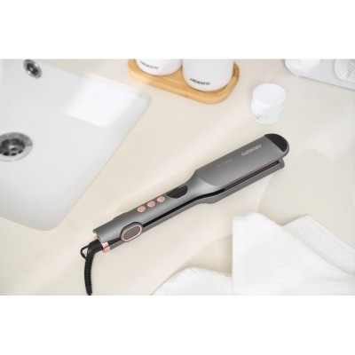 Плойка для завивки волосся Ardesto Pink Touch, 55Вт, 100-200C, кераміка, сірий+рожевий