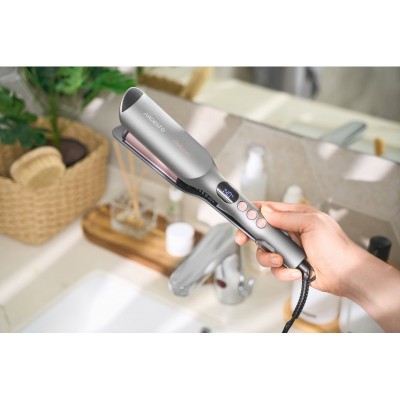 Плойка для завивки волосся Ardesto Pink Touch, 55Вт, 100-200C, кераміка, сірий+рожевий