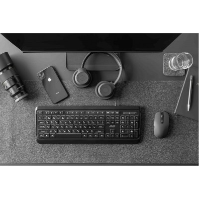 Клавіатура мембранна 2E KS120 104key, USB-A, EN/UK, White LED, чорний Клавіатура мембранна 2E KS120 104key, USB-A, EN/UK, White LED, чорний