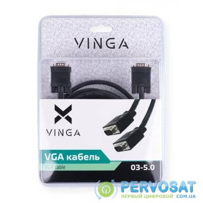 Кабель мультимедийный VGA 5.0m Vinga (VGA03-5.0)