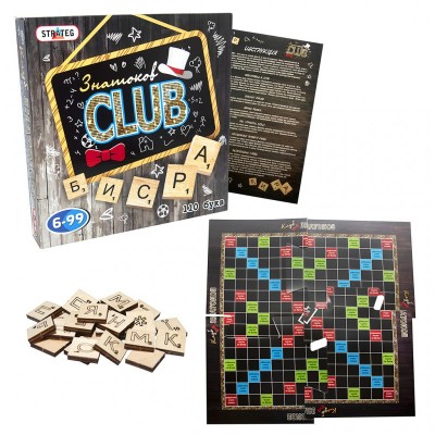 Настольная игра Strateg Знатоков CLUB (русский язык) (703)