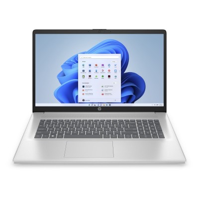 Ноутбук HP 17-cn3006ua 17.3" FHD IPS AG, Intel i5-1335U, 8GB, F256GB, UMA, DOS, сріблястий