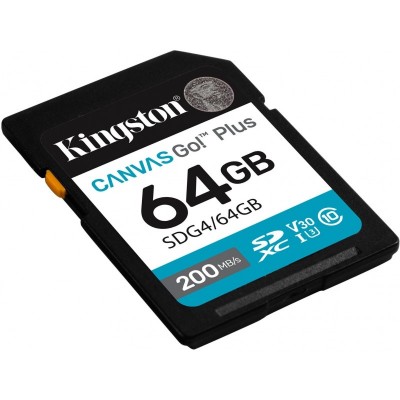 Карта пам'яті Kingston SD   64GB C10 UHS-I U3 V30 R200MB/s