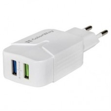 Зарядний пристрій ColorWay 2USB 2.4A white (CW-CHS004-WT) Зарядний пристрій ColorWay 2USB 2.4A white (CW-CHS004-WT)