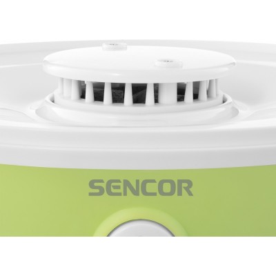 Сушарка для продуктів Sencor 250Вт, піддонів - 5x2.6см, діаметр - 23см, сітка для ягід, пластик, зелений