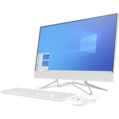 Персональний комп'ютер-моноблок HP All-in-One 23.8FHD IPS AG/Intel i3-10100T/8/256F/ODD/int/kbm/3Y/DOS/White