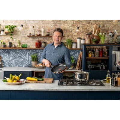 Сковорода Tefal Jamie Oliver Kitchen Essential, 24см, покриття Titanium 2Х, індукція, Thermo-Spot, нерж.сталь.
