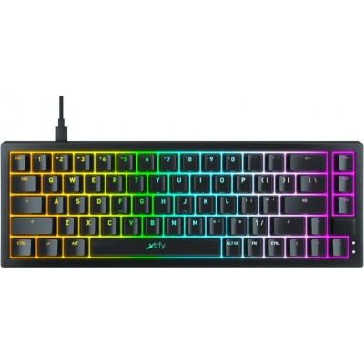 Клавіатура механічна Xtrfy K5 68Key, Kailh Red, USB-A, EN/UA, Hot-swap, RGB, Чорний