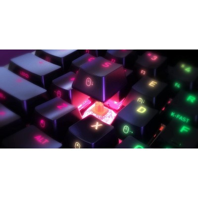 Клавіатура механічна Xtrfy K5 68Key, Kailh Red, USB, EN/UA, Hot-swap, RGB, Чорний