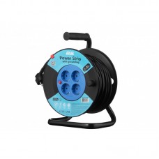 Подовжувач мережевий 2E 4хТип F, 3х1.5мм кв, 16A, на котушці, 20м, чорно-синій Подовжувач мережевий 2E 4хТип F, 3х1.5мм кв, 16A, на котушці, 20м, чорно-синій