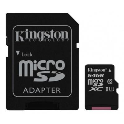 Карта памяти Kingston 64GB microSDXC class 10 UHS-I Canvas Select (SDCS/64GB)