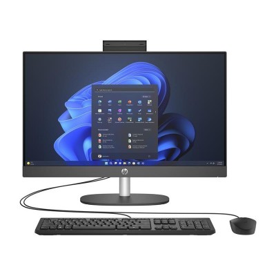 Комп'ютер персональний моноблок HP 240-G10 23.8" FHD IPS AG, Intel i3-N300, 8GB, F512GB, UMA, WiFi, кл+м, 3р, Win11P, чорний