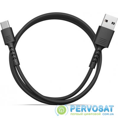 Дата кабель USB 2.0 AM to Type-C 1.0m Soft black Pixus (4897058530919)