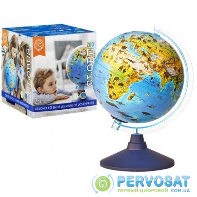 Интерактивная игрушка Alaysky's Globe Глобус зоо-географический с LED подсветкой, Д25см (AG-2534)