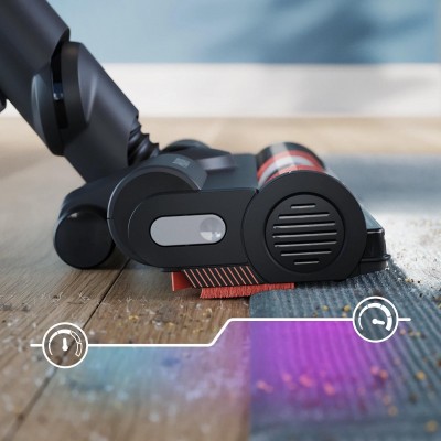 Пилосос Philips безпровідний Aqua Series 7000, вологе прибирання, конт пил -0.6л, автон. робота до 80хв, LED підствітка, турборежим, чорно-блакитний