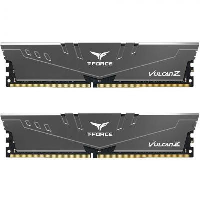 Модуль пам'яті для комп'ютера DDR4 8GB (2x8GB) 2666 MHz T-Force Vulcan Z Gray Team (TLZGD48G2666HC18HDC01)