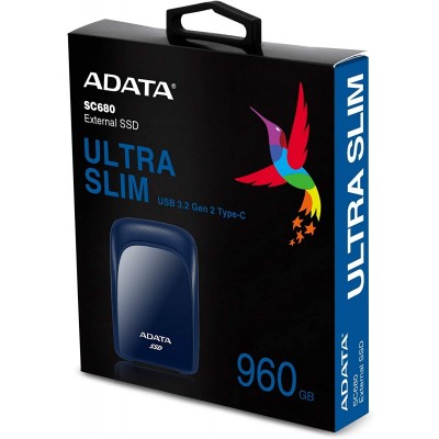 Портативний SSD USB 3.2 Gen 2 Type-C ADATA SC680 960GB Blue