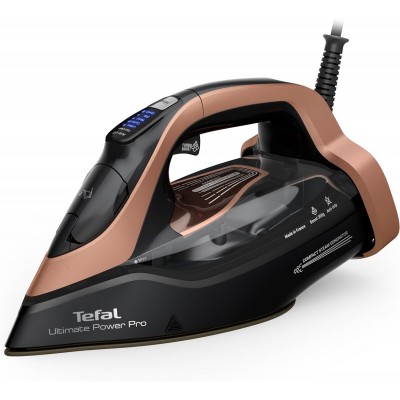 Праска Tefal Ultimate Power Pro, 3200Вт, 350мл, паровий удар -300гр, постійна пара - 85гр, керам. підошва, чорно-золотий