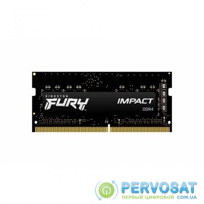 Модуль памяти для ноутбука SoDIMM DDR4 16GB (2x8GB) 3200 MHz Fury Impact HyperX (Kingston Fury) (KF432S20IBK2/16)