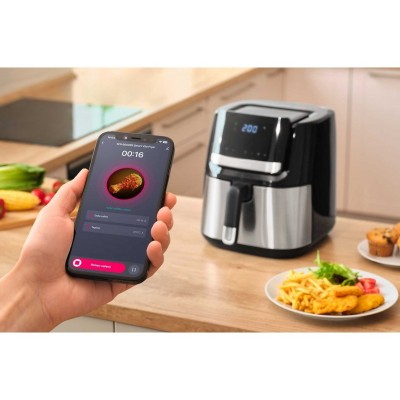 Мультипіч Sencor Vita Fryer, 1600Вт, чаша-6,5л, сенсорне керув., 10 програм, пластик, нерж. сталь-чорний