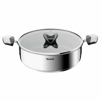 Сотейник Tefal Excellence+, з кришкою, 26см, нержавіюча сталь, скло, бакеліт, чорний