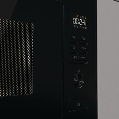 Мікрохвильова піч Gorenje вбудовувана, 25л, електр. управл., 900Вт, гриль, дисплей, чорний