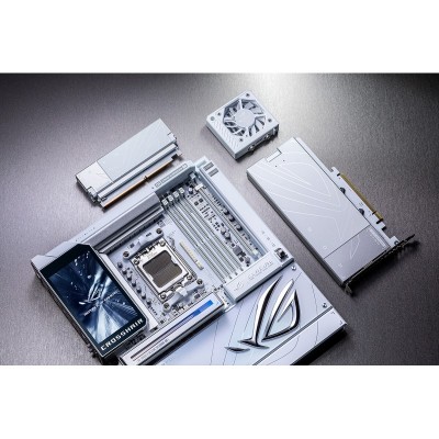 Материнcька плата ASUS ROG CROSSHAIR X870E GLACIAL sAM5 X870E 4xDDR5 M.2 USB Type-C Wi-Fi BT E-ATX білий