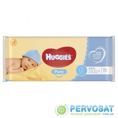 Влажные салфетки Huggies Pure 56 шт (5029053550039)