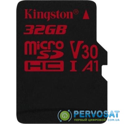 Карта памяти Kingston 32GB microSDHC class 10 UHS-I U3 (SDCR/32GBSP)